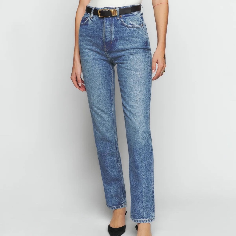 (Reformation) Cynthia High Rise Straight Jeans